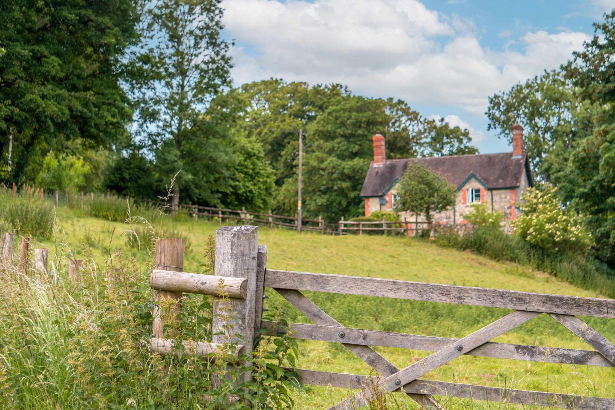 Couple with a young baby seeking a house in a rural setting